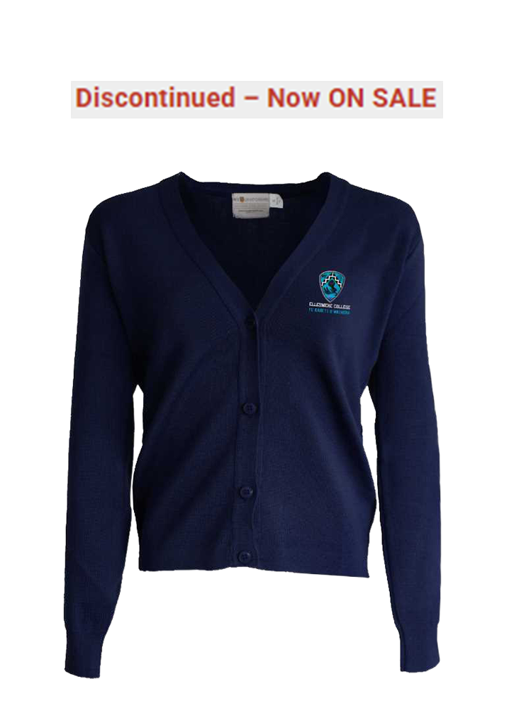 Ellesmere College Navy Cardigan/ON SALE